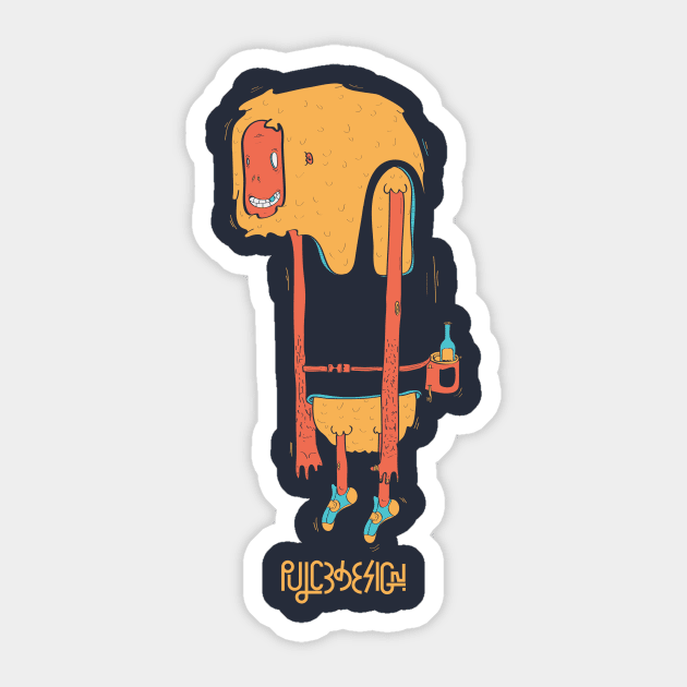 Monster Climber Sticker by PulceDesign